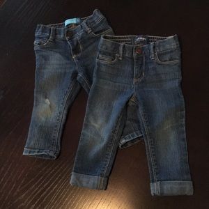 EUC Old Navy baby girl denim lot, 12-18mos